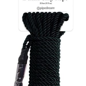 FETISH FANTASY SERIES - BLACK DELUXE SILK ROPE 9.75 M