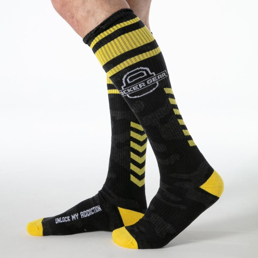 LOCKER GEAR – FULL MILITARY KNEE HIGH SOCKS YELLOW ONE SIZE